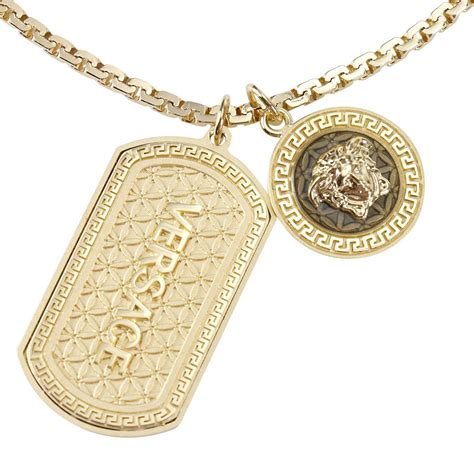 collana versace oro 18k uomo|VERSACE.